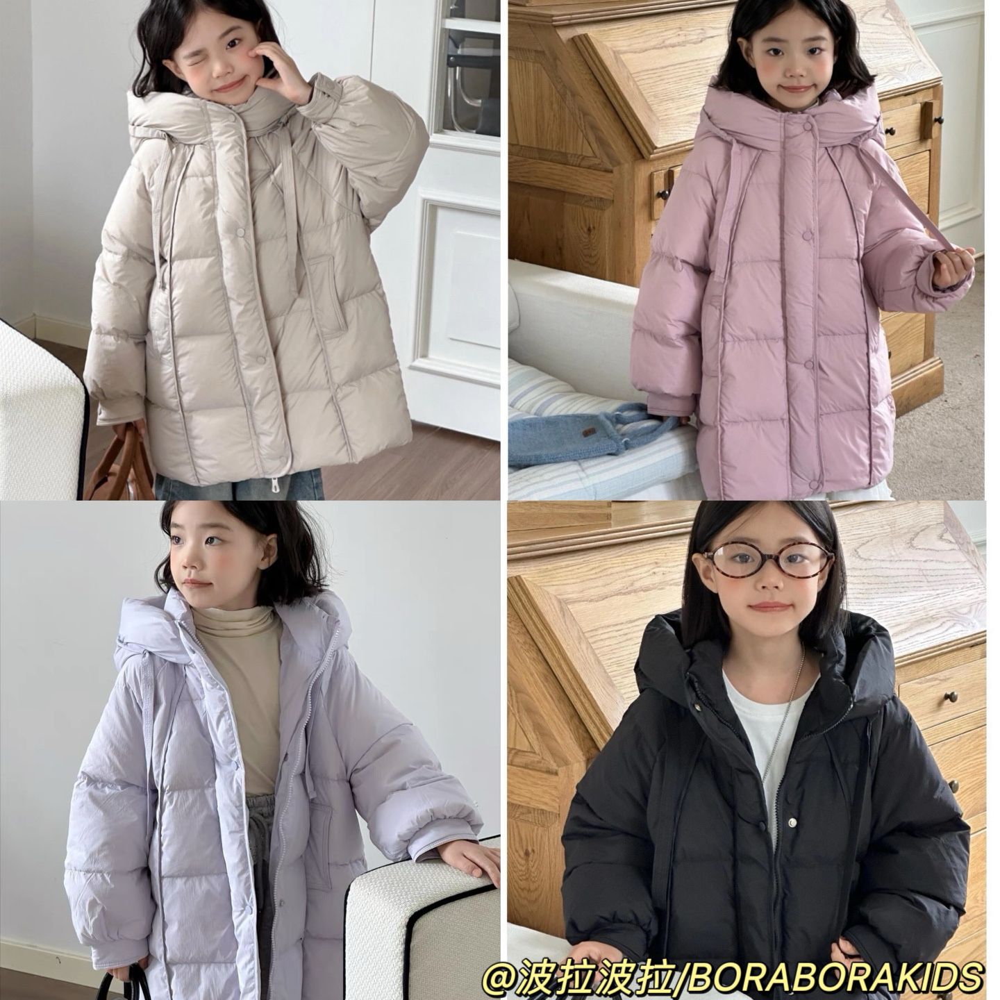 实体店儿童装冬男生女孩中大童连帽中长款过膝外套90白鸭绒羽绒服