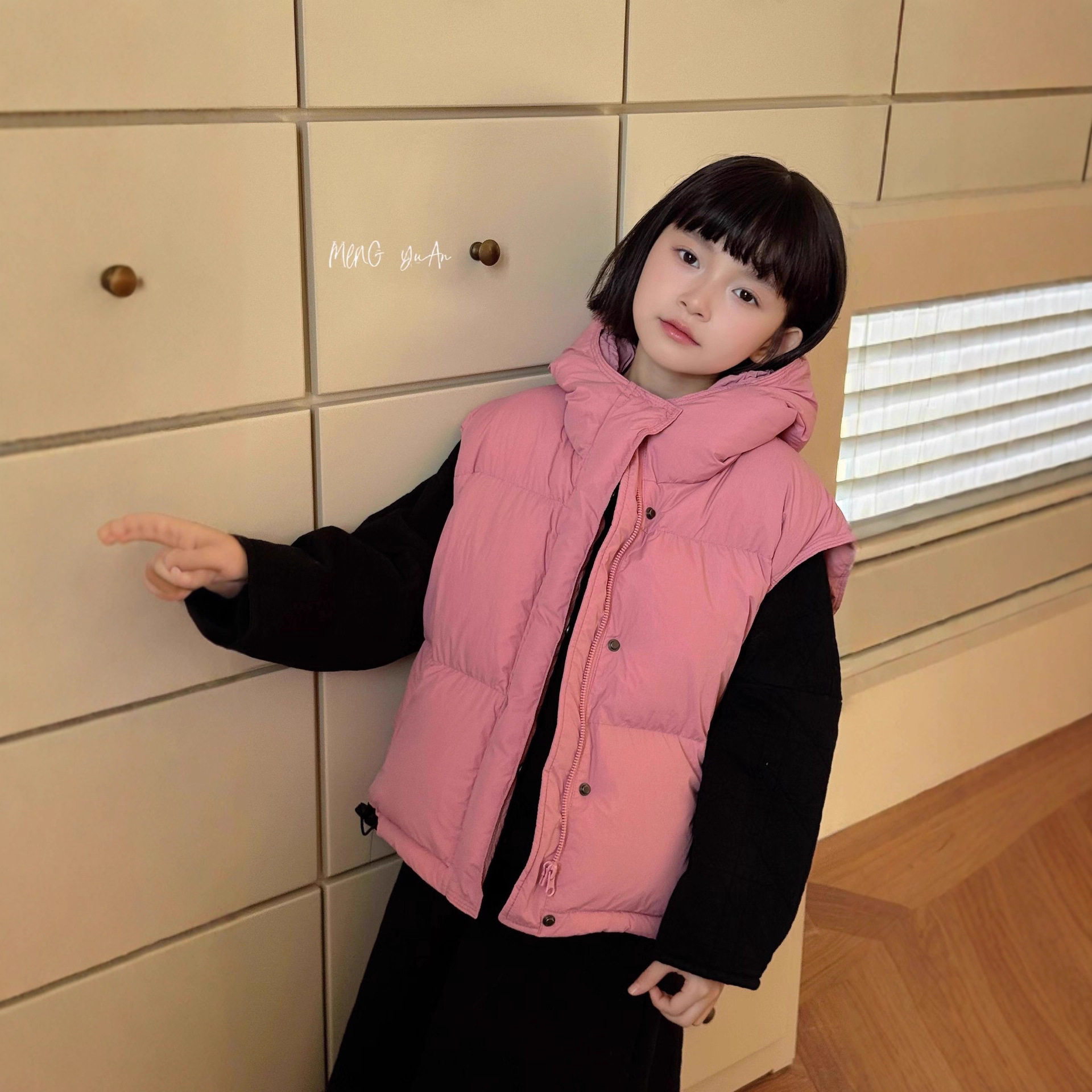 bora羽绒马甲女外穿90白鸭绒背心韩系秋冬季男女童夹克外套羽绒服