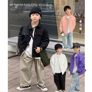 源源家童装2023新款男童休闲外套儿童夹克M秋款宝宝上衣男孩洋派