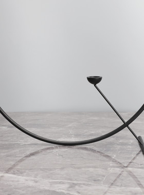 欧式简约几何创意金属烛台样板间售楼部家居客厅桌面软装饰品摆件