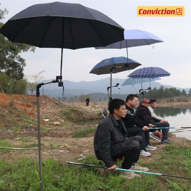 户外遮阳伞雨伞杆子可折叠便携新款摆摊专用加粗钓鱼专用防雨超轻