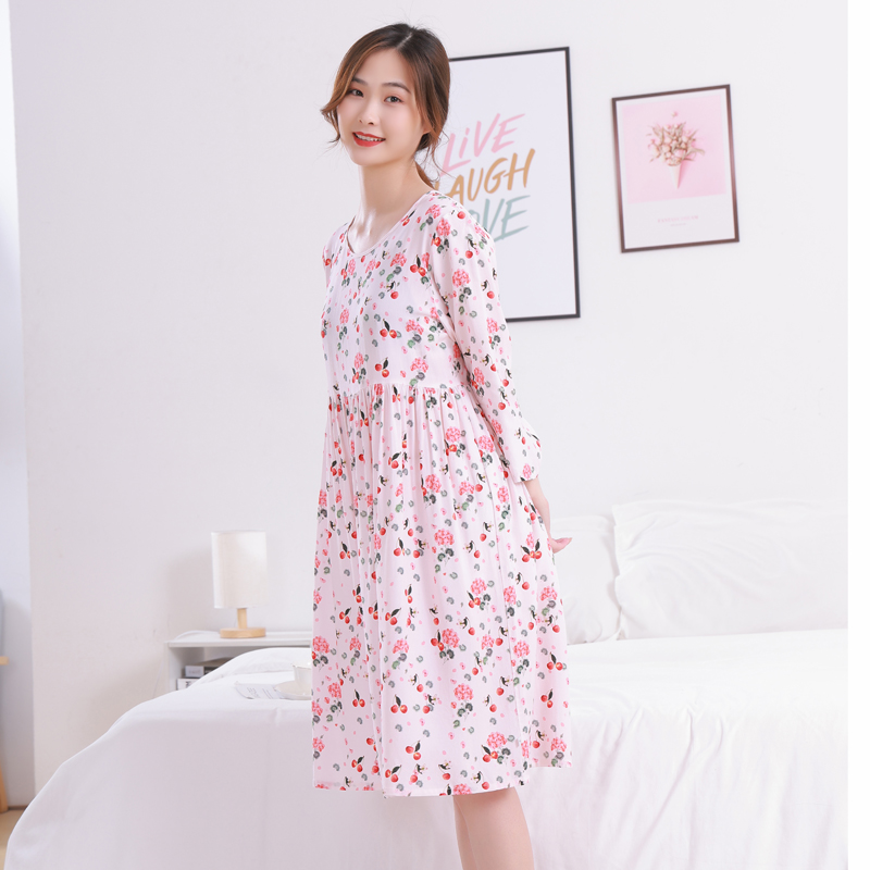 裁缝店定a制高档睡裙女薄款家居棉绸儿童睡衣女孩纯棉公主母女亲