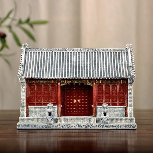 明清王府大门微缩模型摆件1/60车模人偶场景搭配酒店软装鱼缸造景