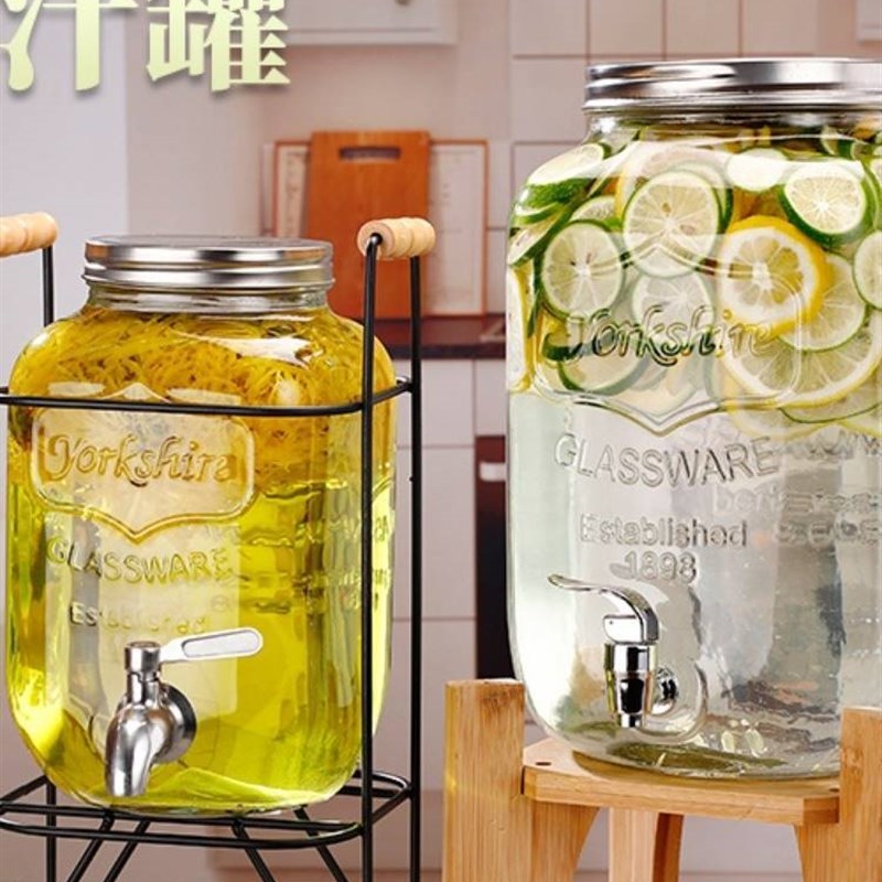 可乐桶容器玻璃泡酒瓶饮料桶冷水桶泡酒罐调酒桶啤酒水果茶桶网红