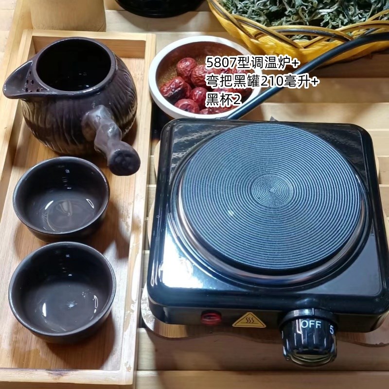 网红罐罐茶煮茶器调温炉温控茶电炉纯铜罐耐热壶粗陶罐有过滤套装