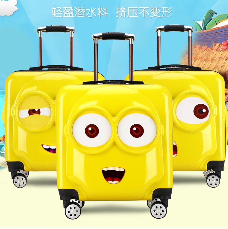 儿童行李箱男18寸小孩旅行箱宝宝拉杆箱20LO寸万向轮卡通登机箱拖