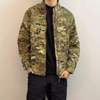 立领男士工装迷彩秋季外套户外