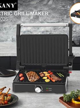 外贸SOKANY08026牛排机家用煎烤器早餐机帕尼尼烤肉机GRILL MAKER
