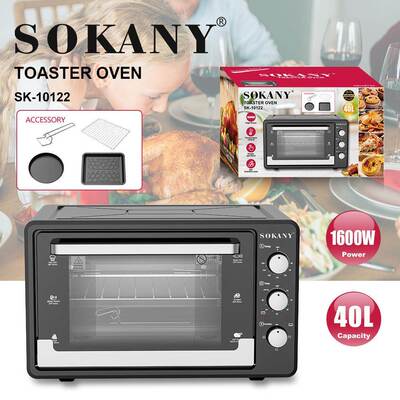 出口SOKANY10122烤箱家用多功能托盘40L1600W电烤箱TOASTER OVEN