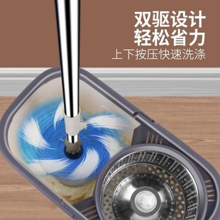 免手洗懒人家用拖把桶一拖墩布净单桶自动地拖布 旋转拖把2024新款