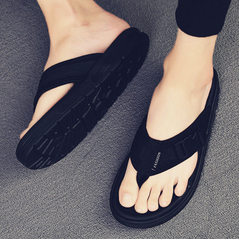 沙滩拖鞋男人字拖男潮流室外穿夹脚凉拖2021夏季新款个性男士凉鞋