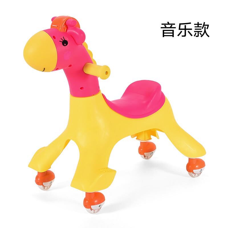 儿童扭扭车1-3岁宝宝万向轮溜带音乐摇摆车滑行小孩妞妞车新款