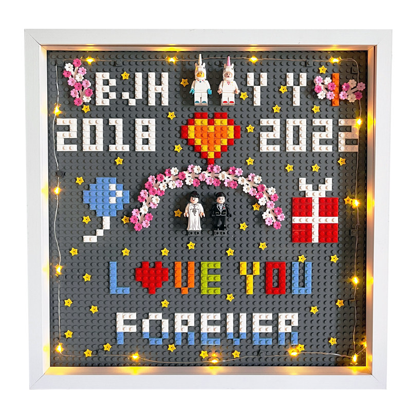 diy积木相框结婚礼物送新人一周年纪念意义情侣送新娘闺蜜生日