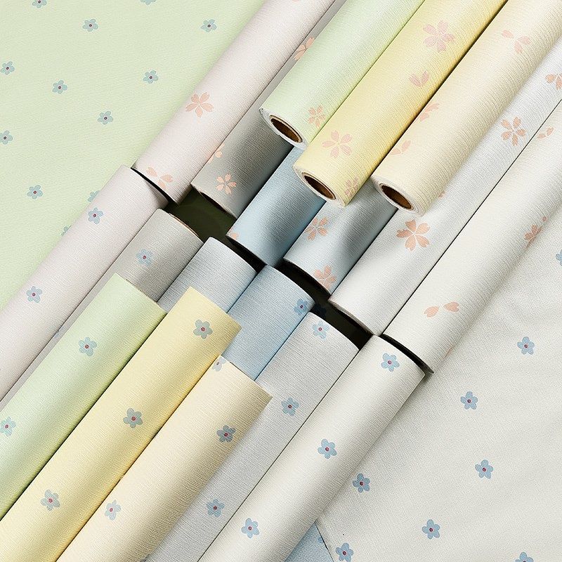 田园自粘墙纸卧室温馨女孩房间背景墙宿舍防水防潮家用自贴墙壁纸