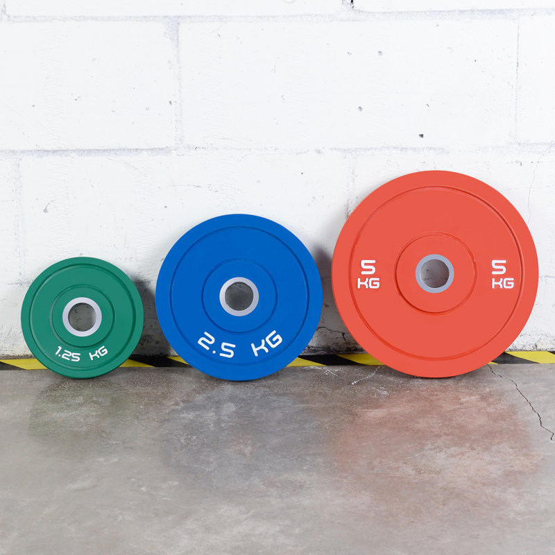 包胶标准赛级抓举挺举配重片小重量奥片比赛片杠铃配重片重量递增