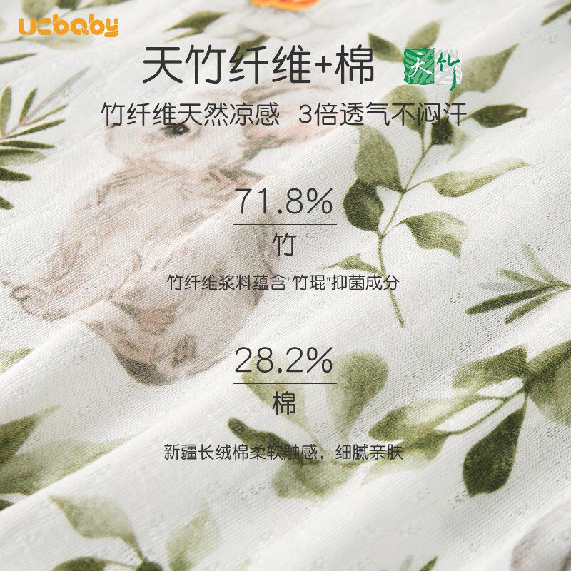 2件 婴儿护肚宝宝肚兜夏季薄款竹纤维小月龄睡觉防着凉可爱肚围男