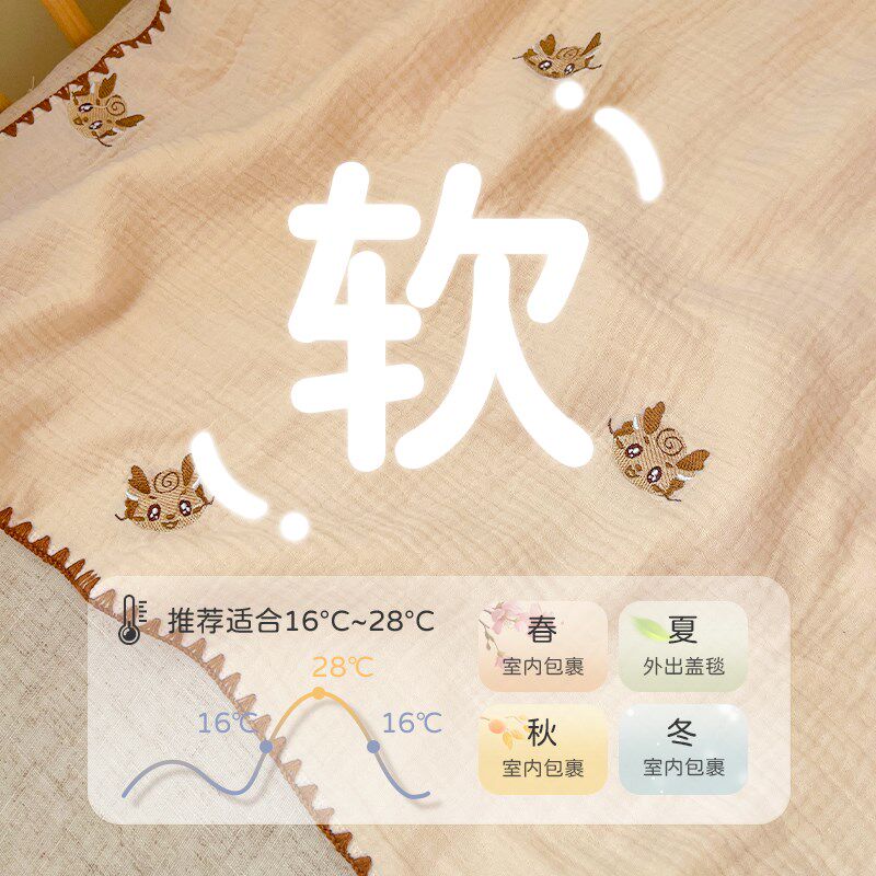 包单婴儿初生夏季薄款a类产房纱布包被襁褓巾透气新生小盖毯