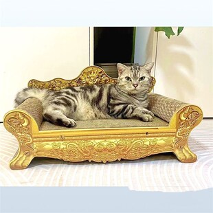贵妃榻床猫抓板特大号沙发床超大瓦楞纸磨爪内芯可替换双面龙椅