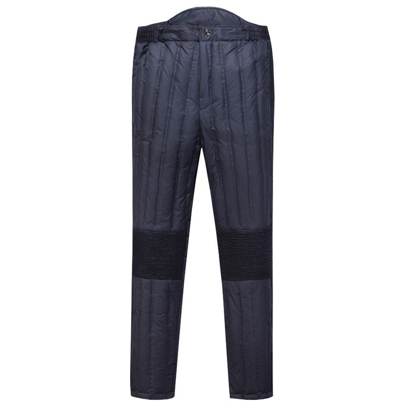 中老年羽绒裤男爸爸爷爷护腰护膝内外穿羽绒保暖裤老人羽绒套装男