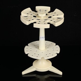 圆盘移液器架6支装 移液枪架 24孔刻度吸管架 旋转式移液器多用架