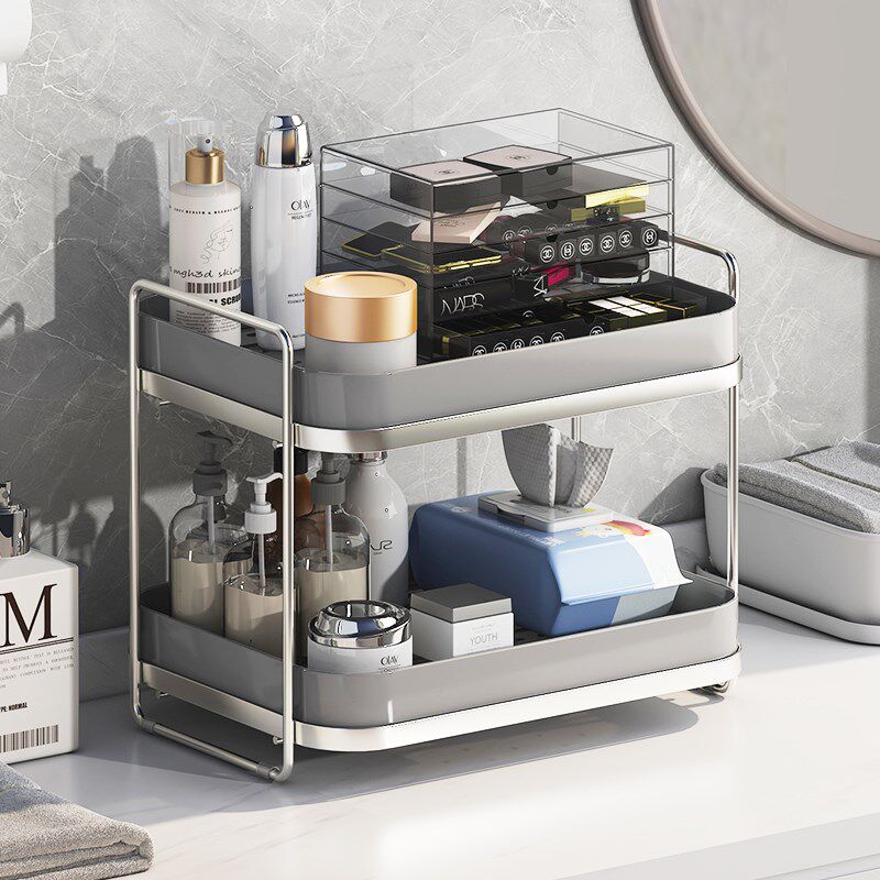 不锈钢杯架置物架水杯茶杯茶具杯子收纳架桌面双层托盘家用沥水盒