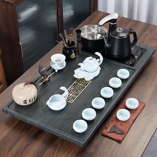 家用简约功夫茶具乌金石茶台客厅茶海烧水 现货速发全自动茶盘套装