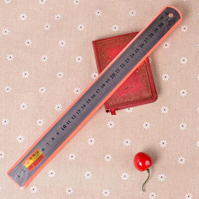 钢尺金属尺双面刻度尺不锈钢尺子30cm12英寸30厘米直尺缝纫长新款