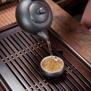 黑檀木实木茶盘茶台茶海家用简约办公室盛水蓄水小型茶台干泡托盘