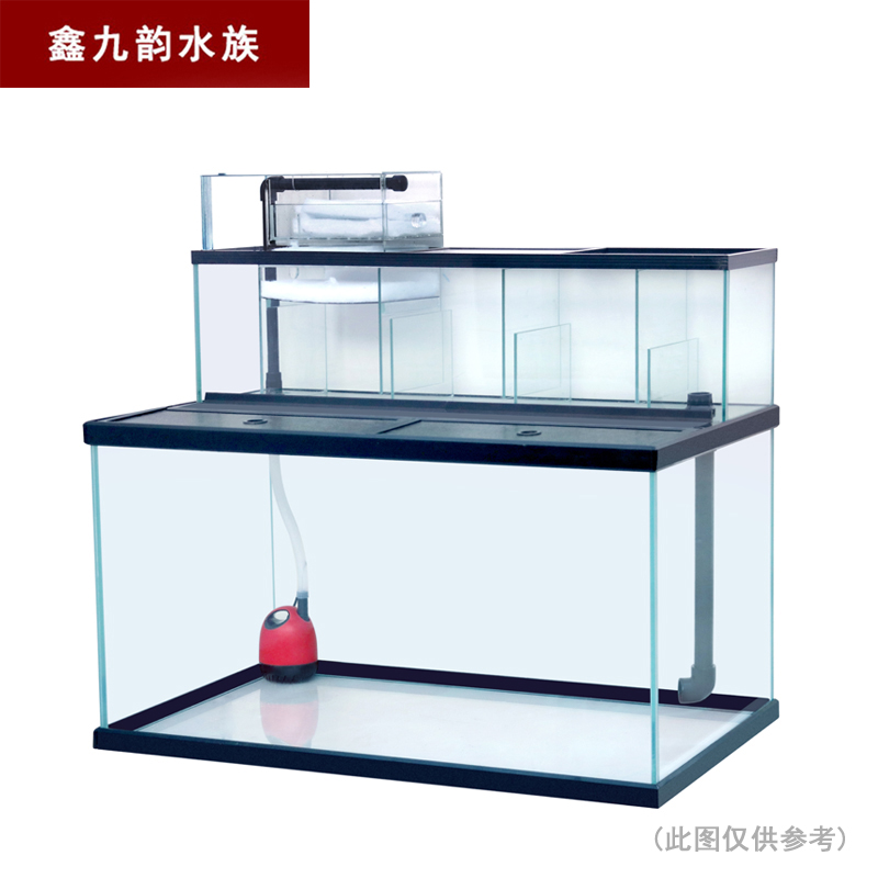 鱼缸上过滤超白缸金晶超白玻x璃缸定制客厅锦鲤鱼缸免换水过滤厂