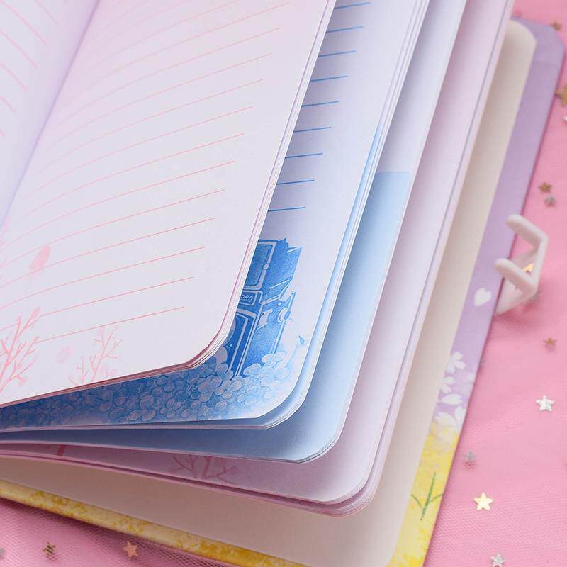 笔记本子文艺精致日记本女少女密码本带锁公主小学生儿童带锁上锁