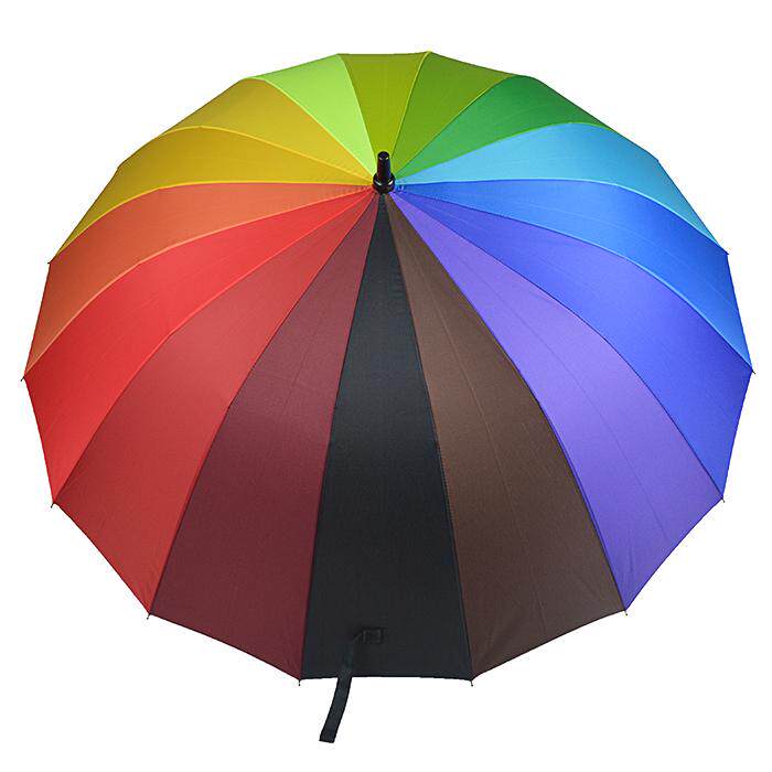 16骨免持式手柄超大双人自动晴雨两用长柄伞广告伞定制logo礼品伞