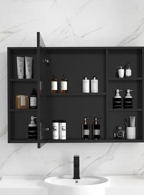 太空铝镜卫墙式镜柜YAX收纳盒单独生间置洗手间浴室镜子妆物架化