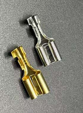 DJ62-E6.3次665插簧端子接插件母头接线端平子00.13厚0.35厚.4厚6