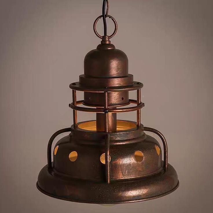 中山灯902具餐厅灯美创意复古工业吊风式飞碟灯楼梯酒吧古小吊中