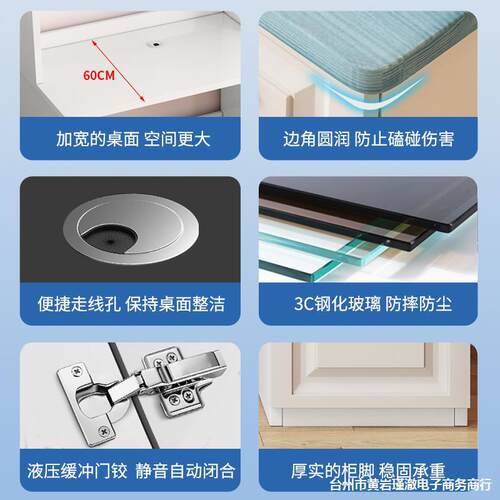 书桌书架一体桌学卧生家用柜台式电HNF脑儿桌童桌书写字桌室学习