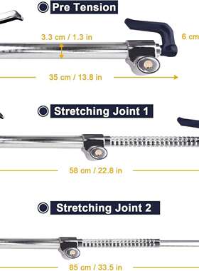 汽车防盗锁锁方防向盘三节钩子盗车内防HT-203盗锁车用锁