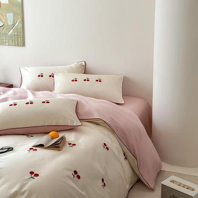 Aziq20250类母婴级全棉100S长绒棉四套刺绣笠主风公纯棉被套床单