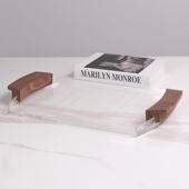 现代明轻XQF奢亚克力透格线托盘收纳水果盘间样板餐厅厅家客居装