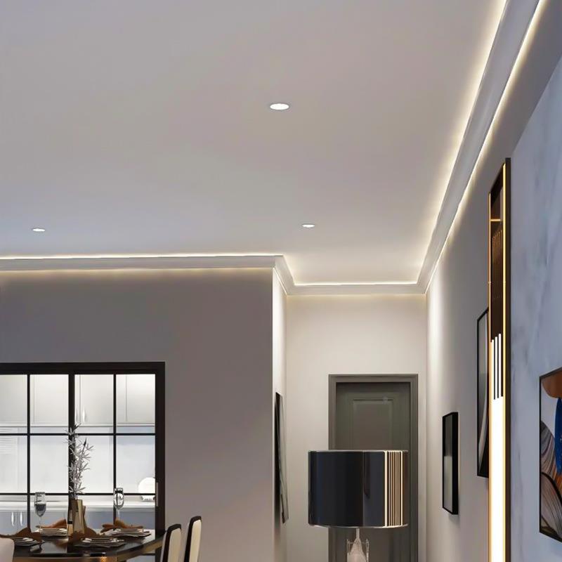 免L槽免吊顶22837ED开发光顶角线阴角线灯墙天花灯带角线石膏线条