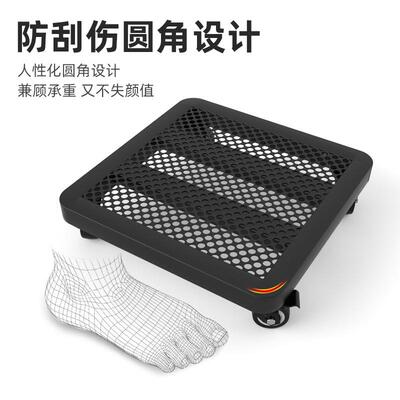 鱼缸带轮滑轮万托承重底座冰箱底托移向动饮水机铁XFH艺花盆滚盘