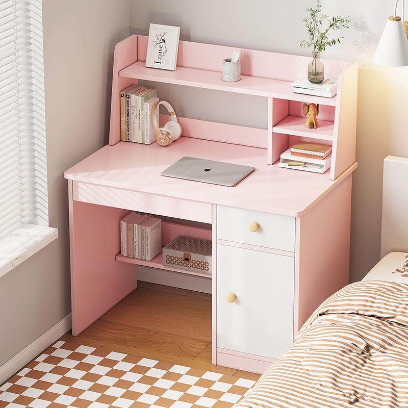 3Y电脑桌F77M8MST台书式小型家用桌学生易写字桌书桌书架子一体收