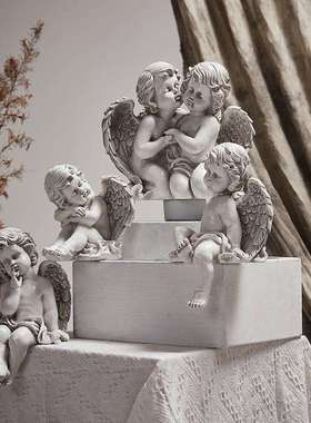 创意FHZ法式天使摆件丘饰比特人雕塑客厅物复酒柜桌面摆设古装工