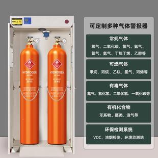 氦气气瓶柜专用气瓶柜气体收柜厂钢制警报工柜实验室纳全柜黄白两