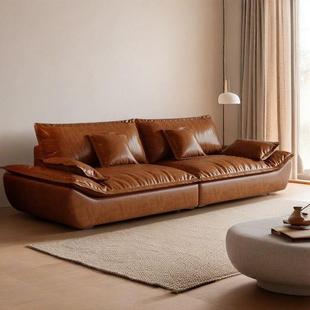 式极简科技布沙发客厅小型现代简约轻户al123超奢意宽坐深帆船直