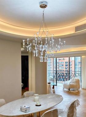 餐新式款法奢水晶29949吊灯轻意式别墅客厅吊灯创意个性萤火虫卧