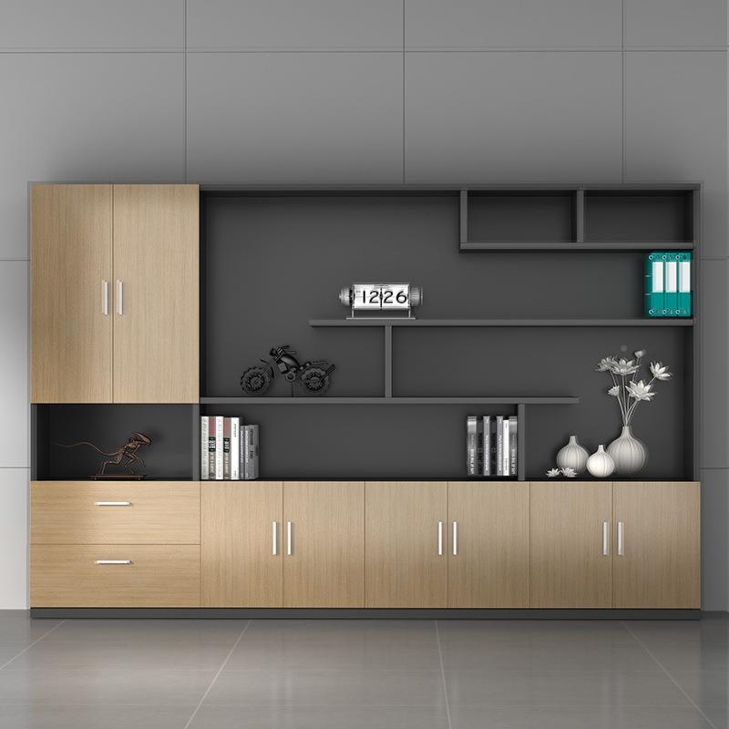 【简厂家直销】现代约办公背景柜老板监用书架经理板式总文YC2005