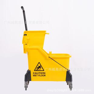 把挤水桶42侧压单式 家BAW用单桶升清洁桶 桶榨水车酒店手压拖式