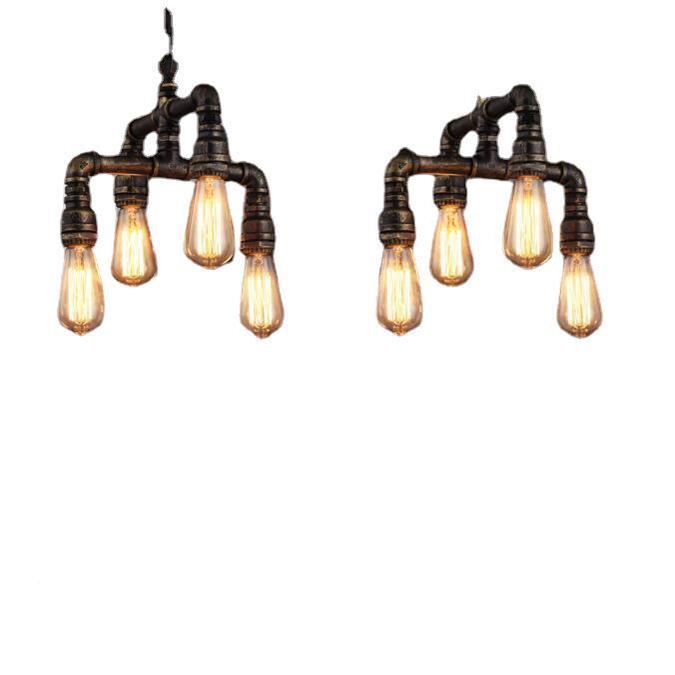 美式创意工台业吊风装饰酒吧餐厅吧灯个D8006性复艺古仿古铜水管