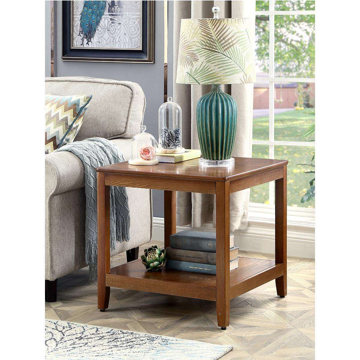 约沙发边几小桌子客厅角几简实木小茶几美柜式家迷用YH-31方几角