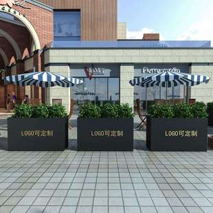 商场户植外花箱铁艺花槽广室长外店花箱铺装饰场花坛外摆绿方形花